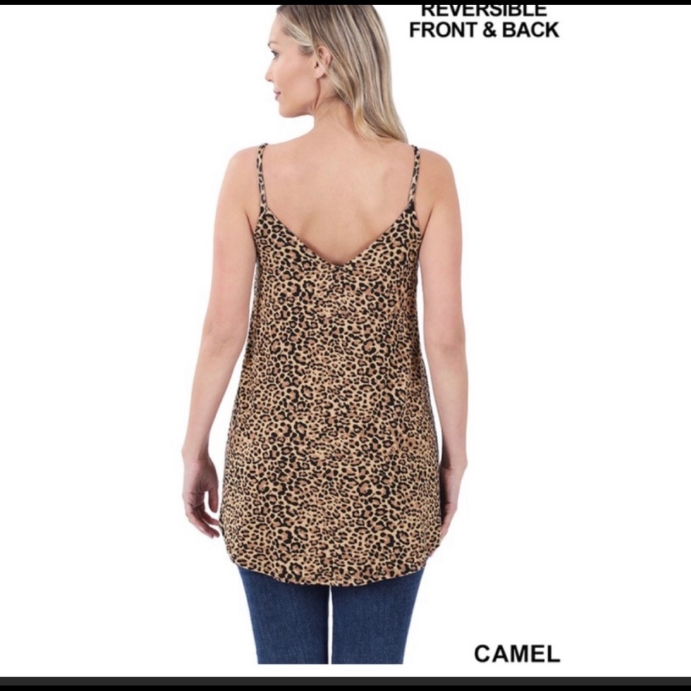 ❣️SALE 3/$25❣️ Leopard Print Longline Reversible Cami NWT - Picture 6 of 10